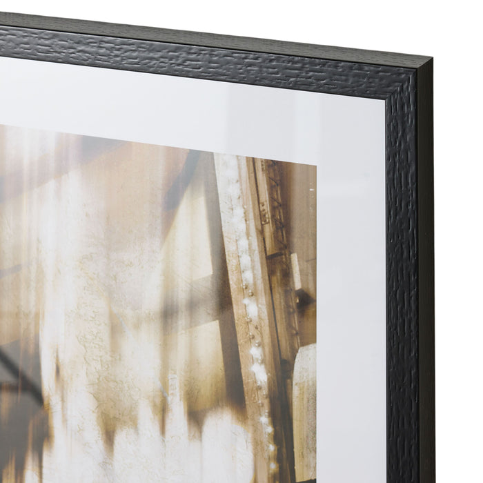 Winters Night Framed Glass Print 102.8x72.8cm