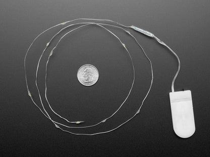 Wire Light LED Strand - 10 Blue LEDs + Coin Cell Holder [Discontinued] by The Pi Hut - The Pi Hut