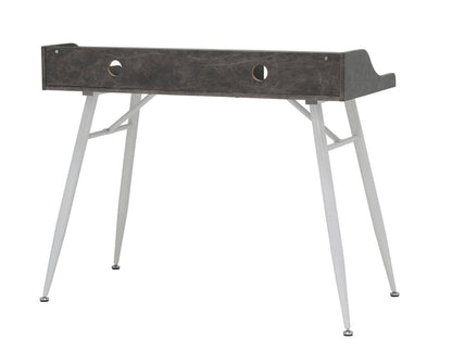 Woodford 45” Modern, Secretary/Writing/Laptop Desk with Storage, White / Cement 51261