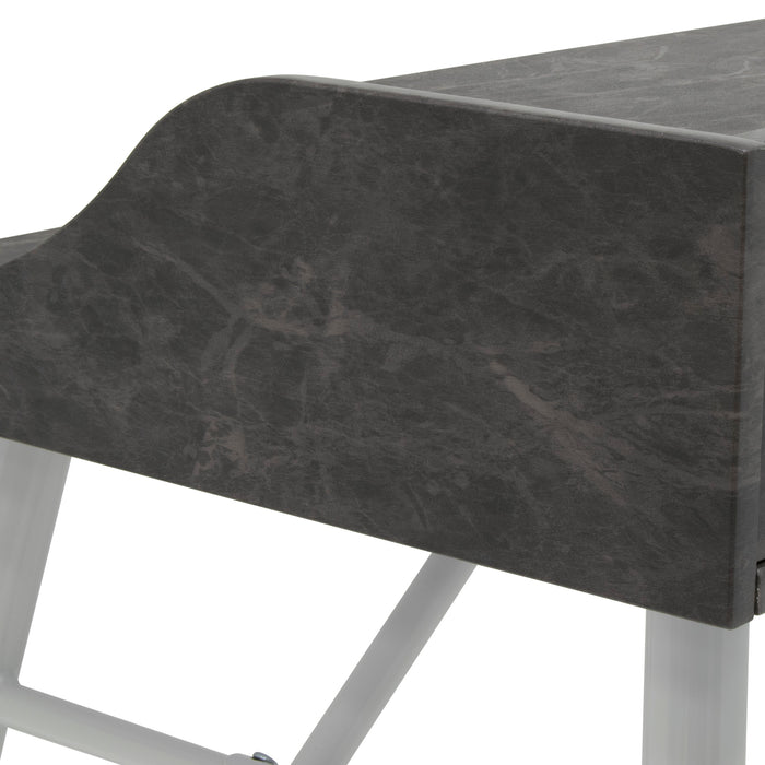 Woodford 45” Modern, Secretary/Writing/Laptop Desk with Storage, White / Cement 51261