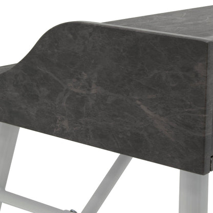 Woodford 45” Modern, Secretary/Writing/Laptop Desk with Storage, White / Cement 51261
