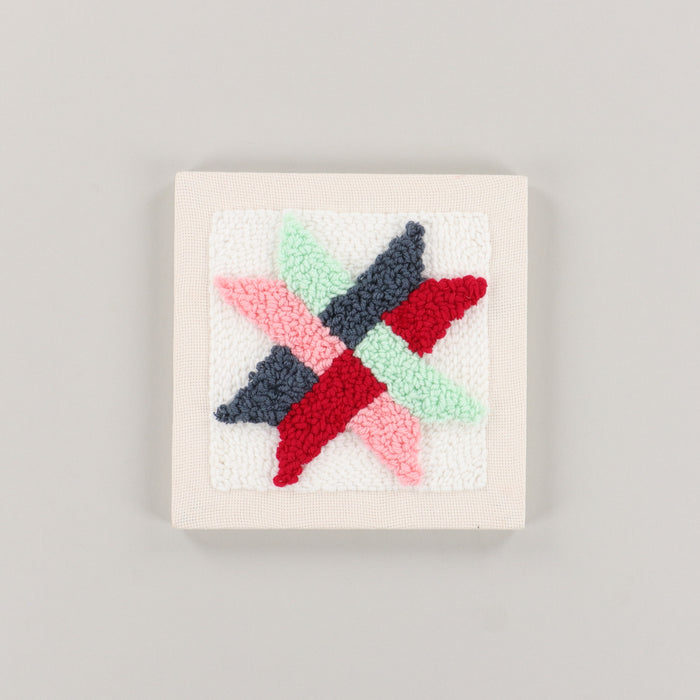 Woven Star Quilt Block Punch Needle Kit