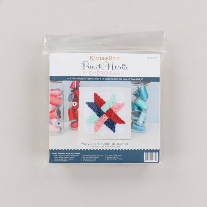 Woven Star Quilt Block Punch Needle Kit