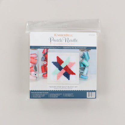 Woven Star Quilt Block Punch Needle Kit