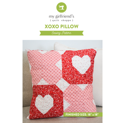 XOXO Pillow (Downloadable Sewing Pattern)
