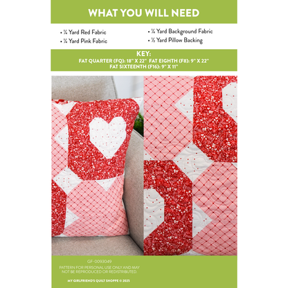 XOXO Pillow (Downloadable Sewing Pattern)