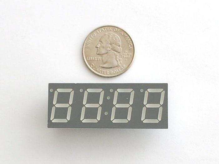Yellow 7-segment clock display - 0.56" digit height by The Pi Hut - The Pi Hut