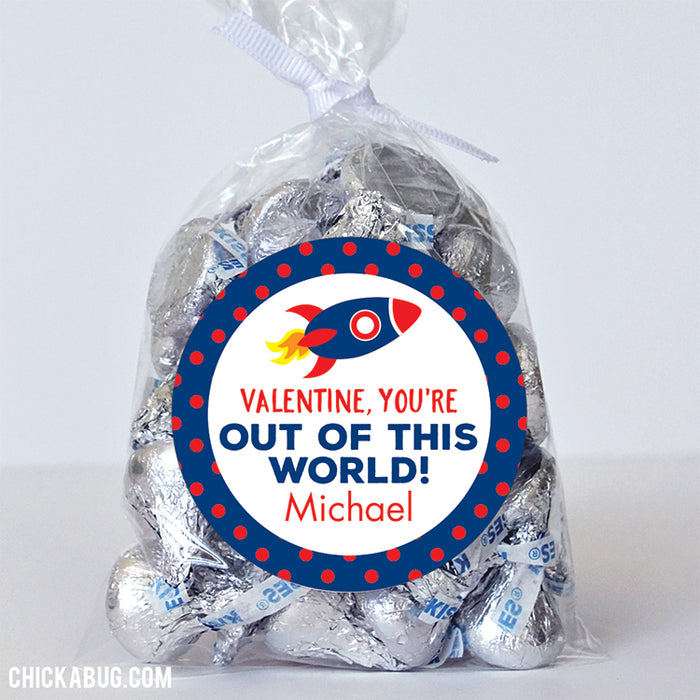 "You're Out of This World" Valentine's Day Stickers