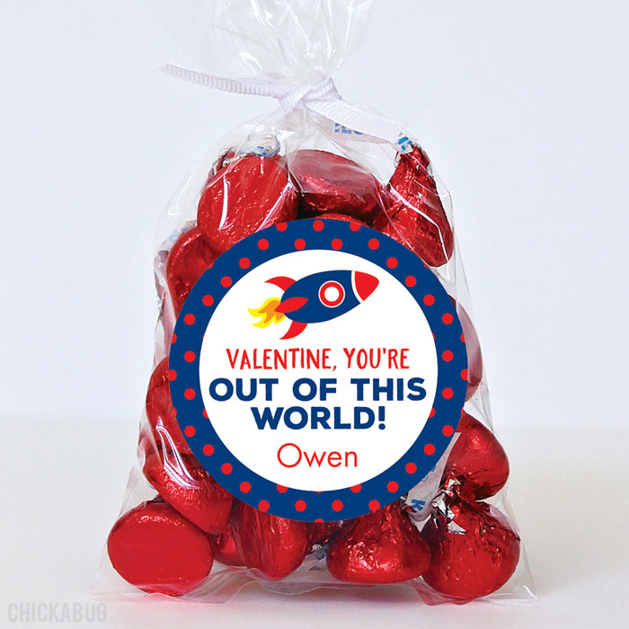 "You're Out of This World" Valentine's Day Stickers