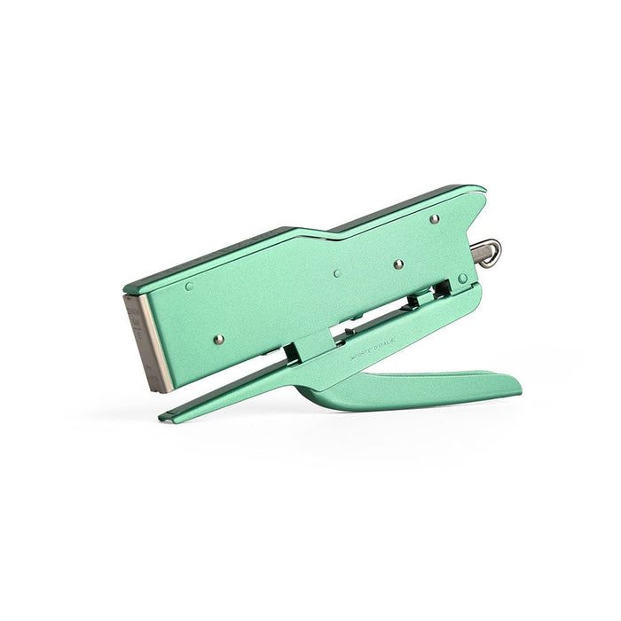 Handheld Zenith 548/E 2 stapler with a green body