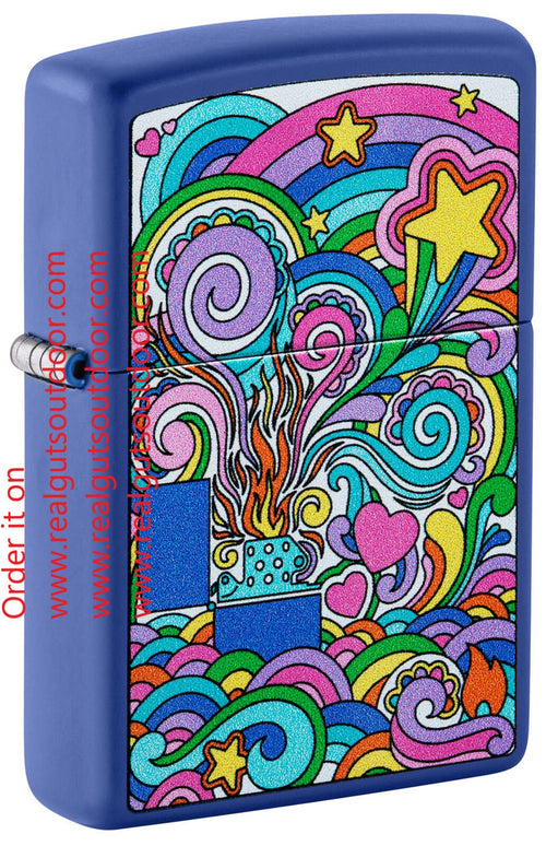 Zippo Abstract Design Royal Blue Matte 48955