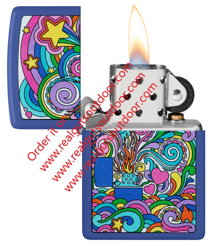 Zippo Abstract Design Royal Blue Matte 48955