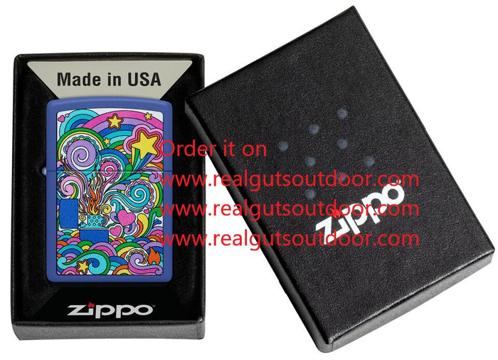 Zippo Abstract Design Royal Blue Matte 48955