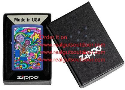Zippo Abstract Design Royal Blue Matte 48955