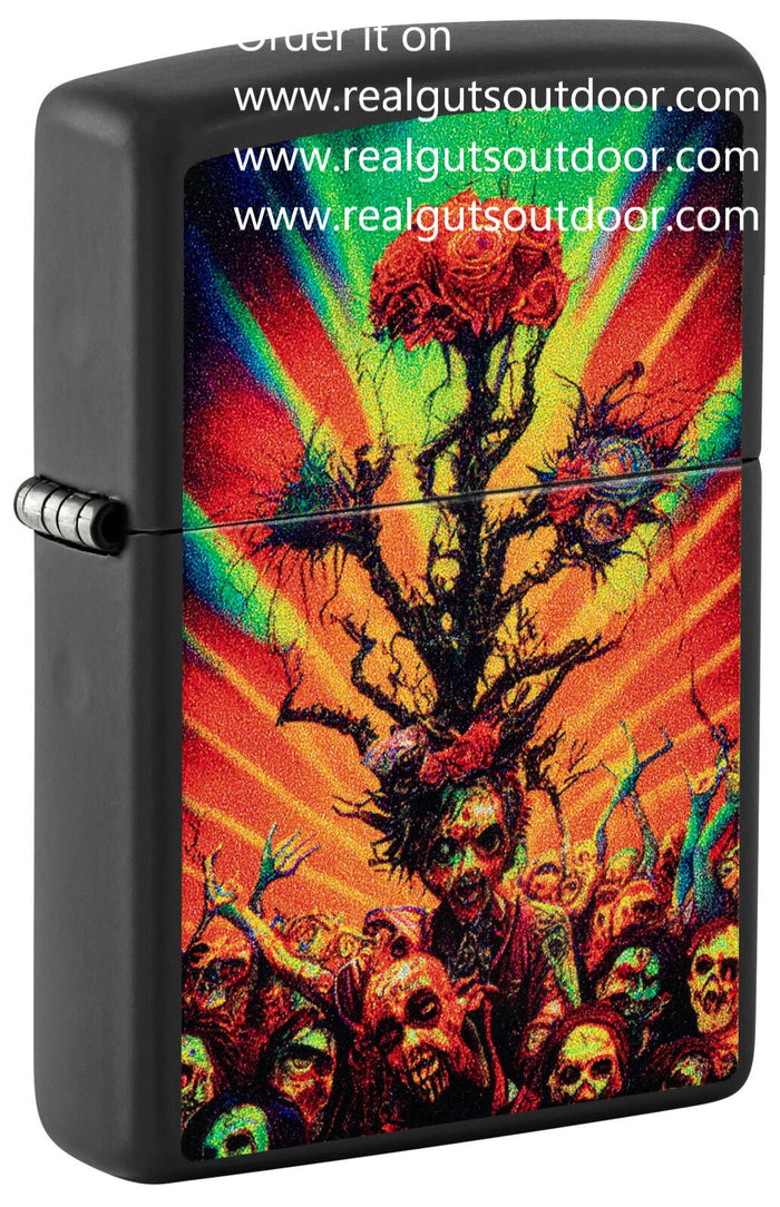 Zippo Abstract Zombie Black Matte 48956