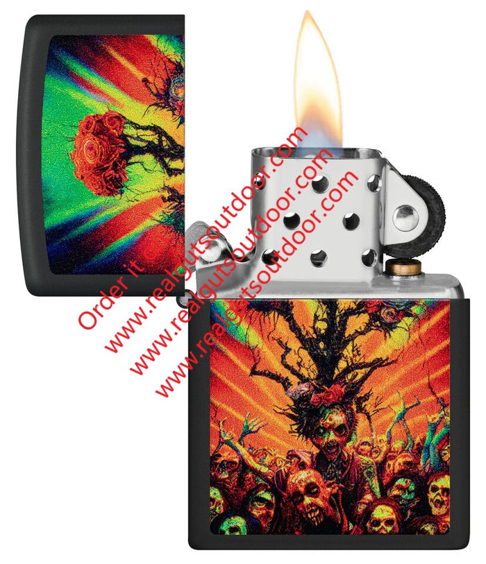 Zippo Abstract Zombie Black Matte 48956