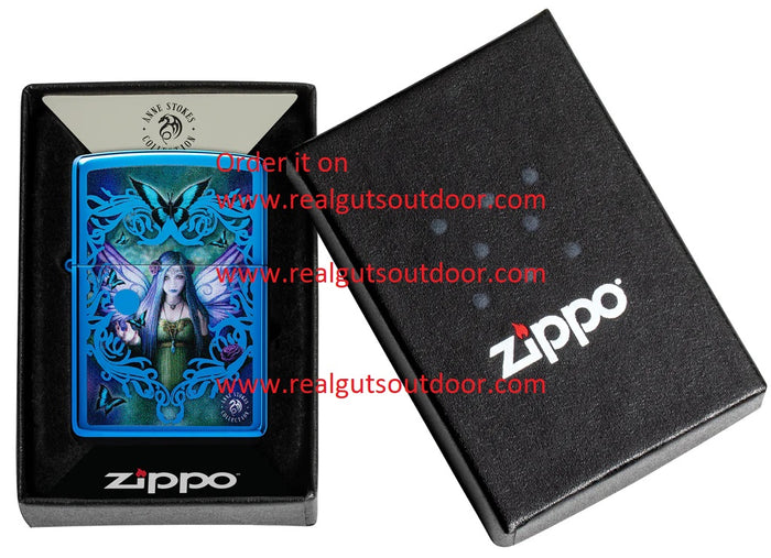 Zippo Anne Stokes Mystic Aura Fairy Design High Polish Blue 48985