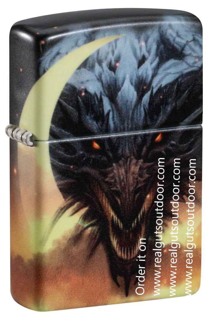 Zippo Dragon Design Glow in the Dark Green Matte 48934