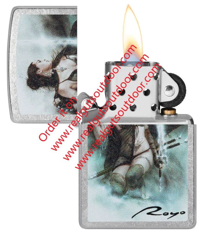 Zippo Luis Royo Fierce Warrior Design Street Chrome 48962