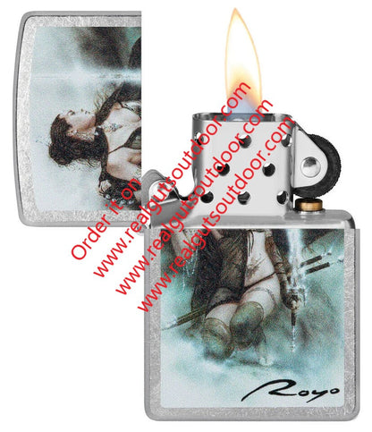 Zippo Luis Royo Fierce Warrior Design Street Chrome 48962