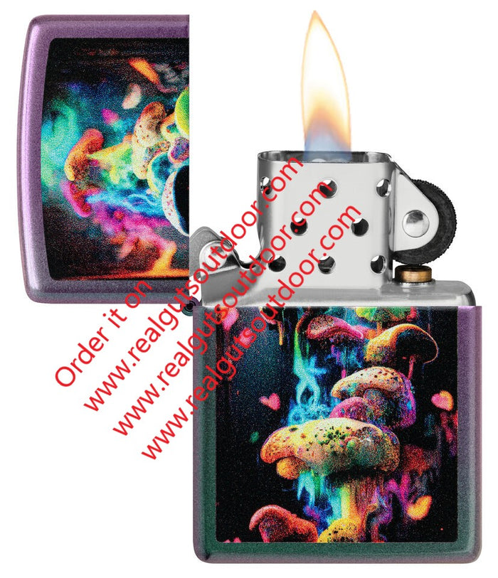 Zippo Mushrooms Design Iridescent 48929