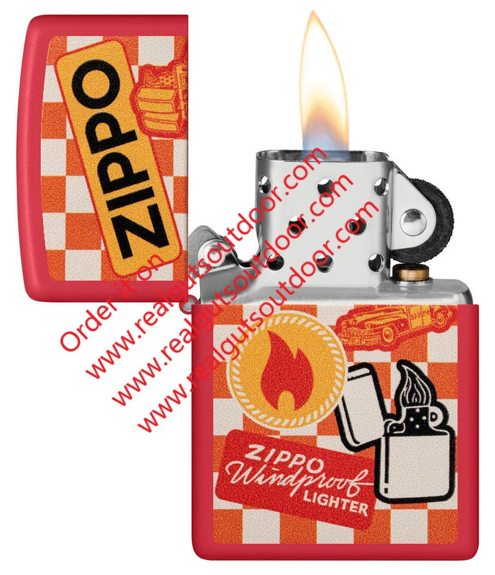 Zippo Retro Design Red Matte 48998