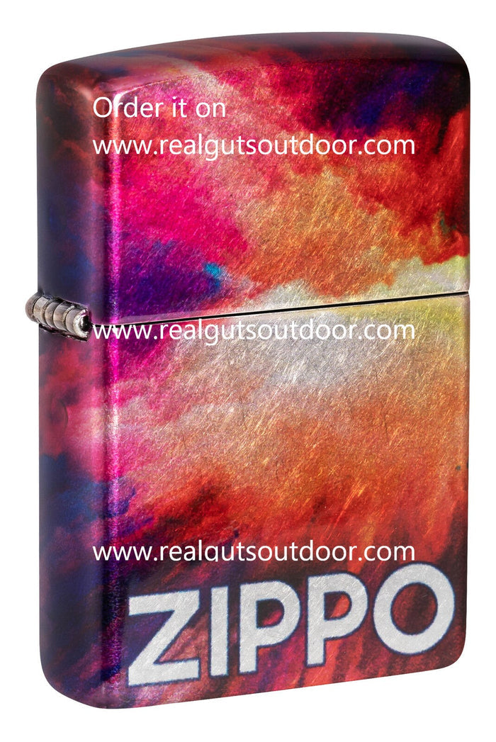 Zippo Tie Dye Design 540 Tumbled Chrome 48982